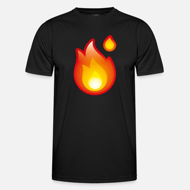 Smiley Fire - Men's Functional T-Shirt - black