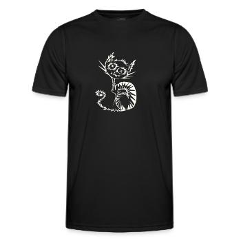 Lucid cat (dark) - Men's Functional T-Shirt - black - Front - AI Model Male 178 dark (178cm)