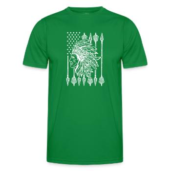 Amérindiens Amérindiens Idées cadeaux - T-shirt sport Homme - vert - Devant - AI Model Male 178 dark (178cm)