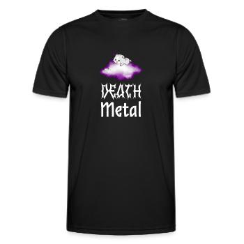 Death Metal Katze - Männer Funktions-T-Shirt - Schwarz - Vorne - AI Model Male 178 dark (178cm)