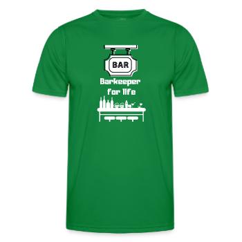 Bartender for Life - for service workers - Men's Functional T-Shirt - kelly green - Front - AI Model Male 178 dark (178cm)