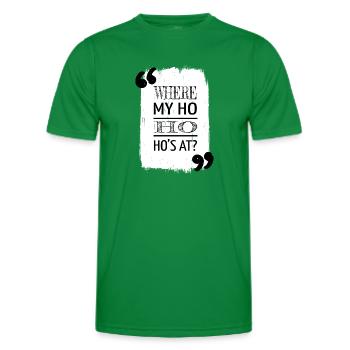 present idea geek comic dinosaur lover dork - Men's Functional T-Shirt - kelly green - Front - AI Model Male 178 dark (178cm)