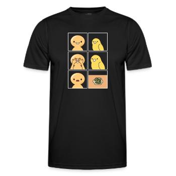 Canary Poop Design pour Canary Holder - T-shirt sport Homme - noir - Devant - AI Model Male 178 dark (178cm)