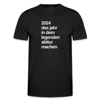 Abitur Abi - Männer Funktions-T-Shirt - Schwarz - Vorne - AI Model Male 178 dark (178cm)