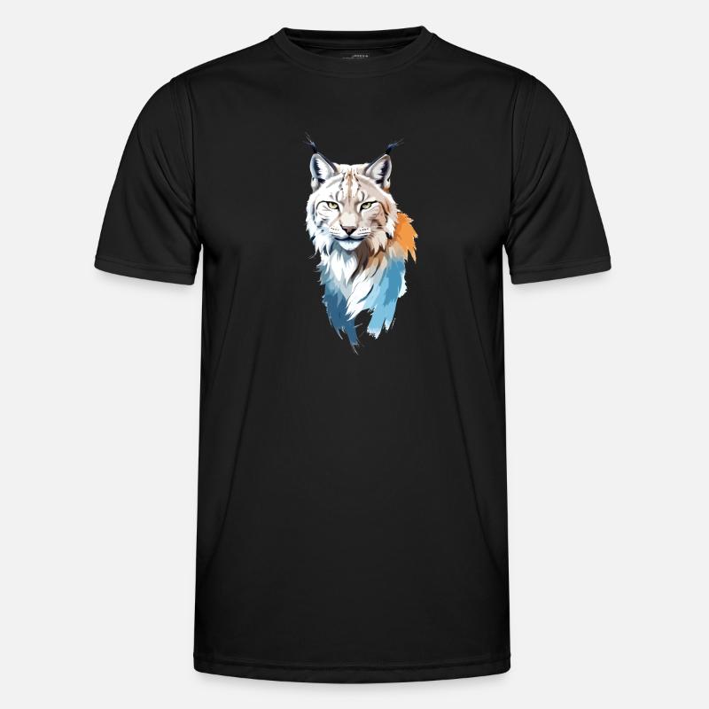 Luchs-Vektor-Kunst mit lebendiger Farbillustration - Männer Funktions-T-Shirt - Schwarz