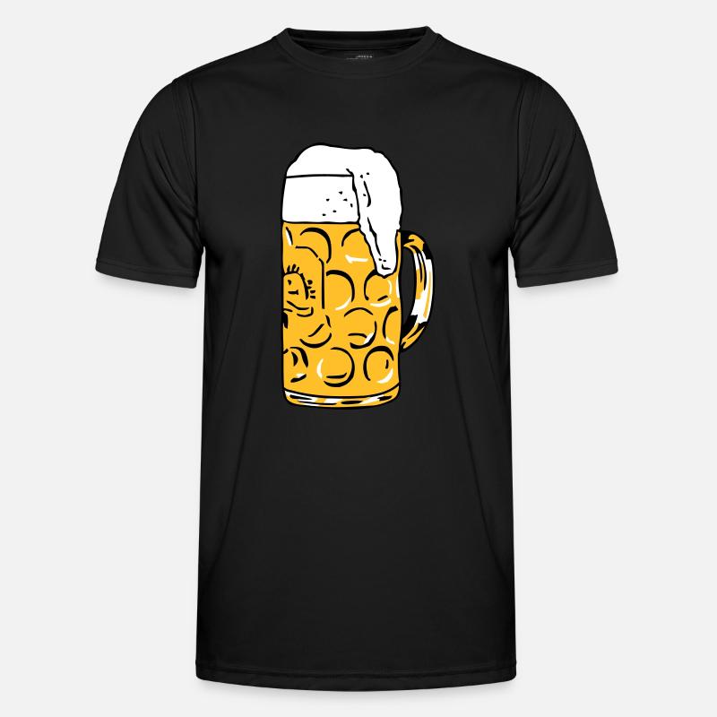 Bier - Männer Funktions-T-Shirt - Schwarz