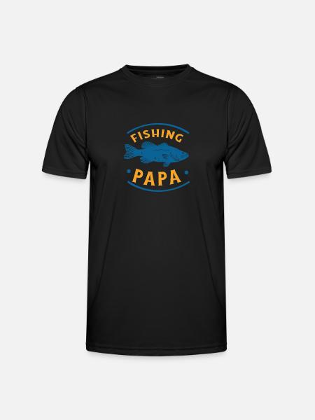 Fisher Dad Fishing Papa - Men's Functional T-Shirt - black
