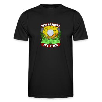 Best Grandpa By Par Granddad Fathers Day - Men's Functional T-Shirt - black - Front - AI Model Male 178 dark (178cm)