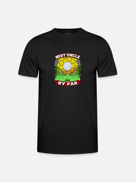 Best Uncle By Par Golfen Golfer Onkel - Männer Funktions-T-Shirt - Schwarz
