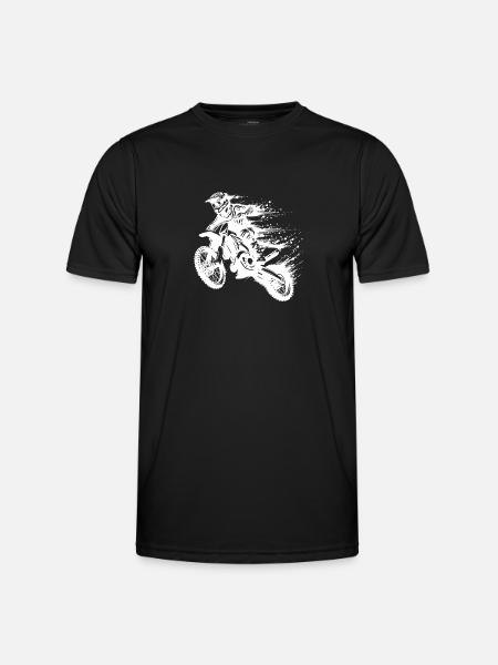motorsport hobby terrängmaskin i hopp - Funktions-T-shirt herr - svart