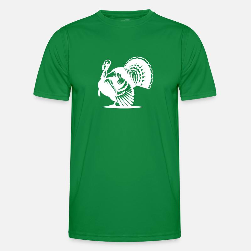 Style de dinde classique avec un grand plumage T-shirt sport Homme