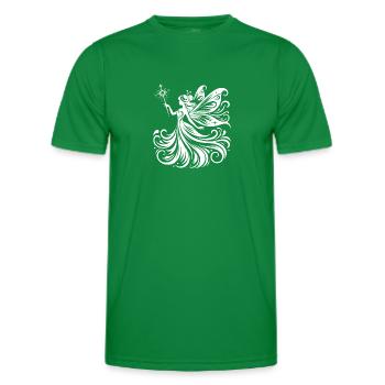 Fée mystique aux ailes détaillées - T-shirt sport Homme - vert - Devant - AI Model Male 178 dark (178cm)