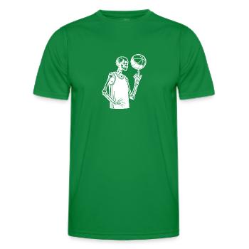 Halloween Skeleton Costume Basketball Style - Men's Functional T-Shirt - kelly green - Front - AI Model Male 178 dark (178cm)