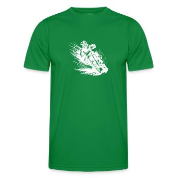 Enduro Fahrer mit Kraft und Geschwindigkeit - Männer Funktions-T-Shirt - Kelly Green - Vorne - AI Model Male 178 dark (178cm)