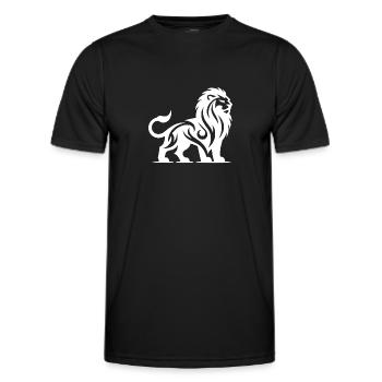 Tribal lion with wild mane - Men's Functional T-Shirt - black - Front - AI Model Male 178 dark (178cm)