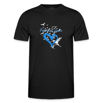 Fehmarn,möwen,anker,vogelschwarm - Männer Funktions-T-Shirt - Schwarz - Vorne - AI Model Male 178 dark (178cm)