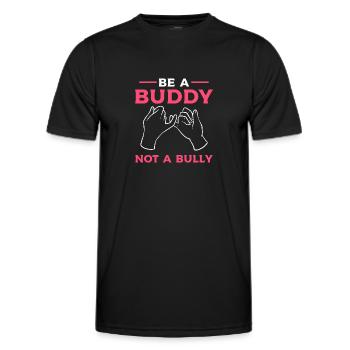 Mobbing - Männer Funktions-T-Shirt - Schwarz - Vorne - AI Model Male 178 dark (178cm)