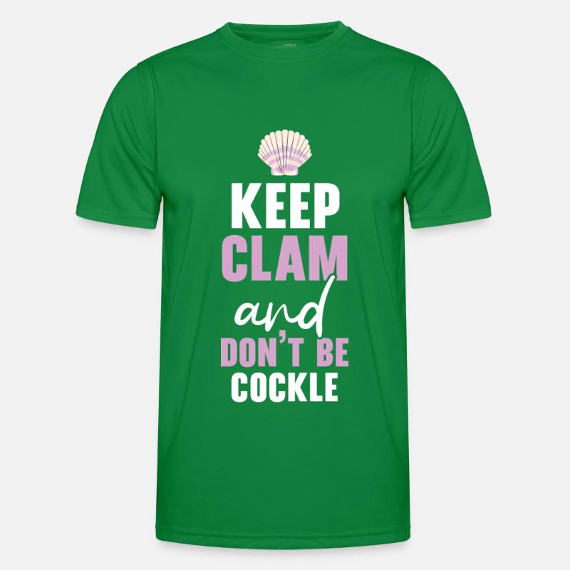 Keep Calm And Don't Be Cockle Shell Beachcombing Men's Functional T-Shirt