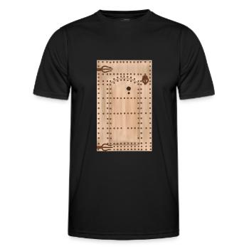 Vieille porte marocaine traditionnelle - T-shirt sport Homme - noir - Devant - AI Model Male 178 dark (178cm)