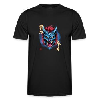 Oni bleu yéti - T-shirt sport Homme - noir - Devant - AI Model Male 178 dark (178cm)