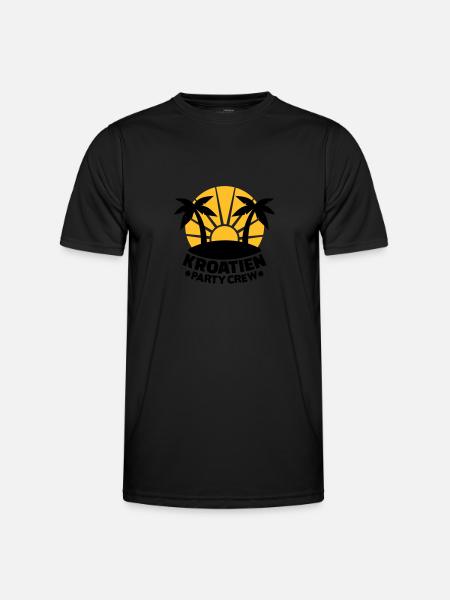 Kroatien - Männer Funktions-T-Shirt - Schwarz