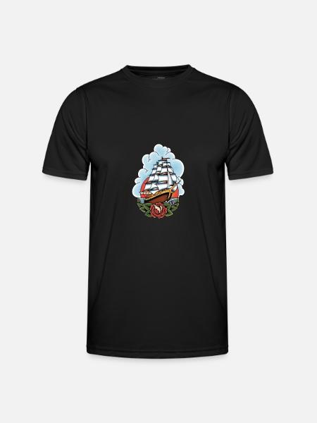 SHIP TATTOO - Men's Functional T-Shirt - black