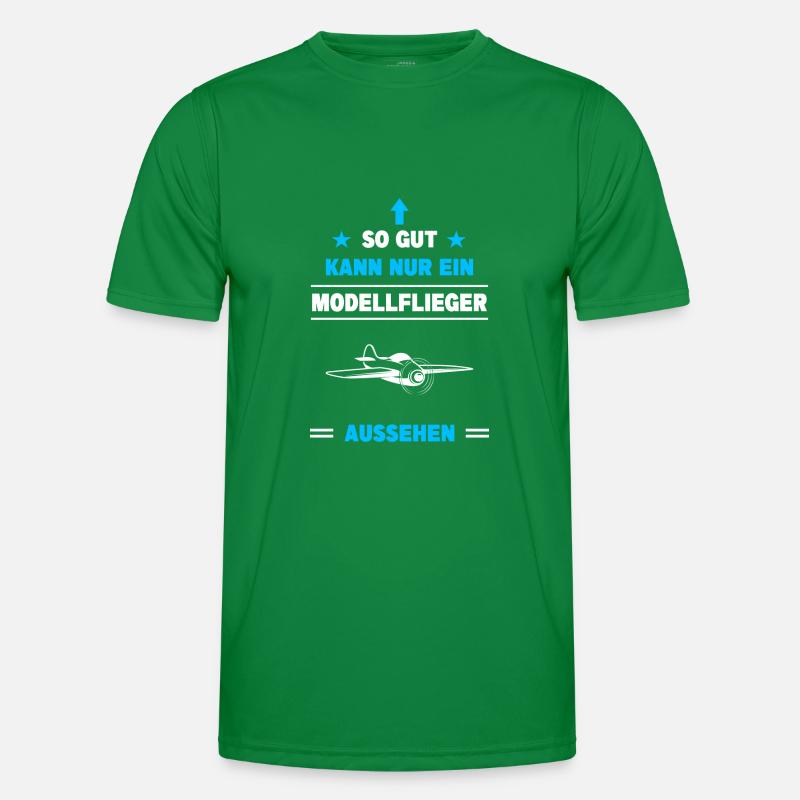 Modellflug Pilot Modellbau Flugzeug Modellbauer Männer Funktions-T-Shirt