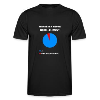 Modellflug Pilot Modellbau Flugzeug Modellbauer - Männer Funktions-T-Shirt - Schwarz - Vorne - AI Model Male 178 dark (178cm)