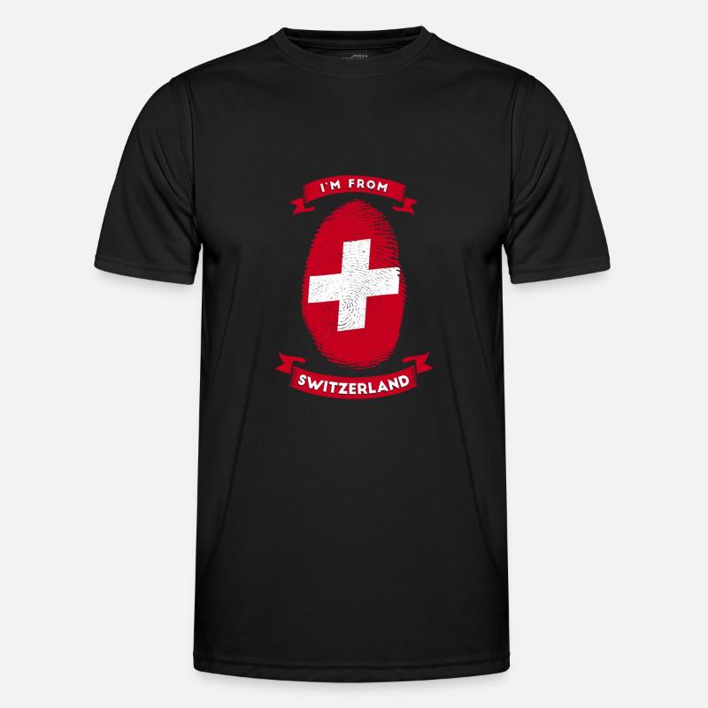 schweizerisch Männer Funktions-T-Shirt