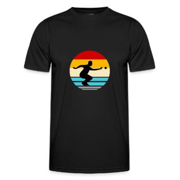 Boule Pétanque pétanque boule boule boule - T-shirt sport Homme - noir - Devant - AI Model Male 178 dark (178cm)