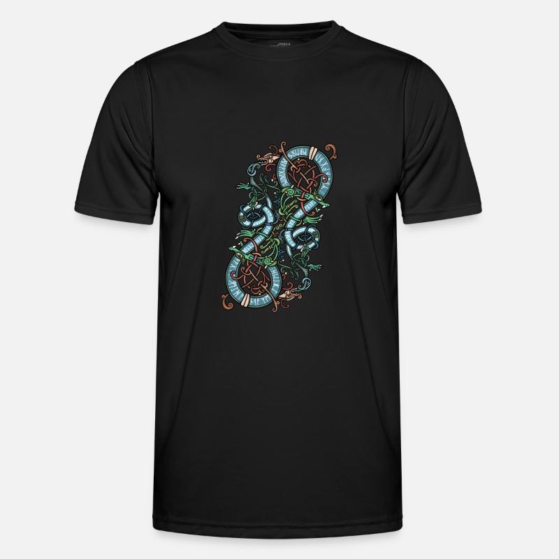 Snake Vikings - Men's Functional T-Shirt - black