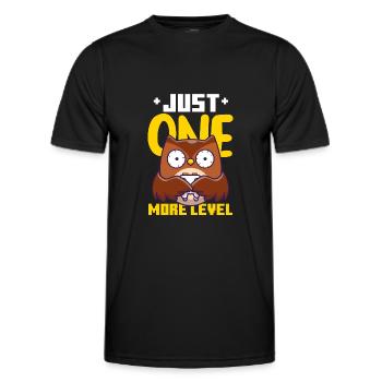 Just One More Level - Men's Functional T-Shirt - black - Front - AI Model Male 178 dark (178cm)