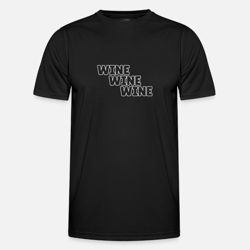 wine wine wine - Men's Functional T-Shirt - black