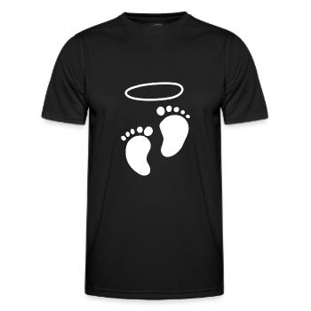 Bébé Pieds Anges - T-shirt sport Homme - noir - Devant - AI Model Male 178 dark (178cm)