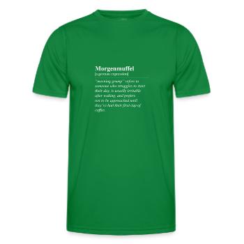 Morning Muffle Idiome allemand drôle - T-shirt sport Homme - vert - Devant - AI Model Male 178 dark (178cm)