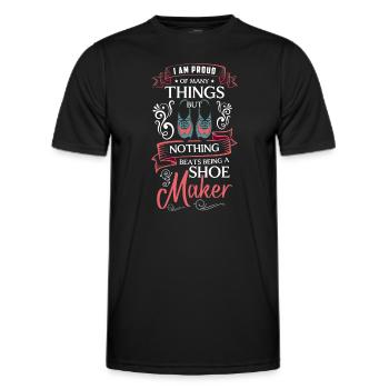 Schuhmacher Beruf Stiefel Arbeiten - Männer Funktions-T-Shirt - Schwarz - Vorne - AI Model Male 178 dark (178cm)