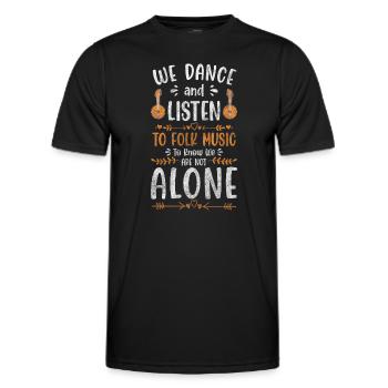 Folk music brass music Schlager music Country - Men's Functional T-Shirt - black - Front - AI Model Male 178 dark (178cm)