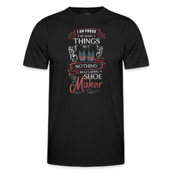 Schuhmacher Schuh Handwerker - Männer Funktions-T-Shirt - Schwarz - Vorne - AI Model Male 178 dark (178cm)