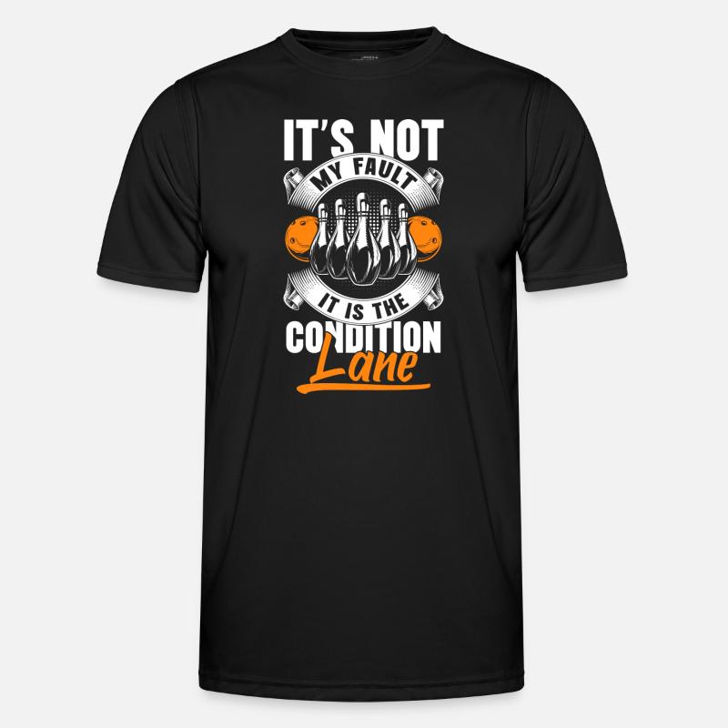 Bowling Ball Hobby Player - Men's Functional T-Shirt - black