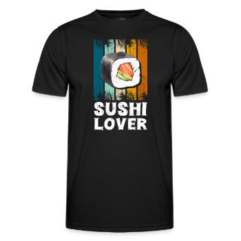 Sushi Riz Nourriture préférée Soja - T-shirt sport Homme - noir - Devant - AI Model Male 178 dark (178cm)