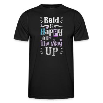 Problème de plaque de tête chauve chauve - T-shirt sport Homme - noir - Devant - AI Model Male 178 dark (178cm)