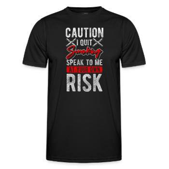 Smoker Cigar Break Box - Men's Functional T-Shirt - black - Front - AI Model Male 178 dark (178cm)