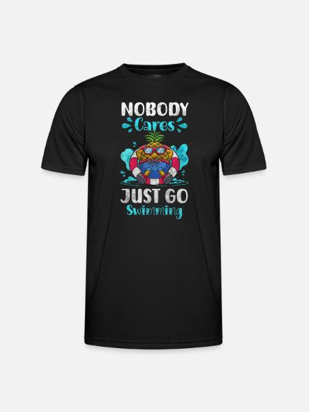 Pool Swimming Pool Hobby Swimming - Men's Functional T-Shirt - black