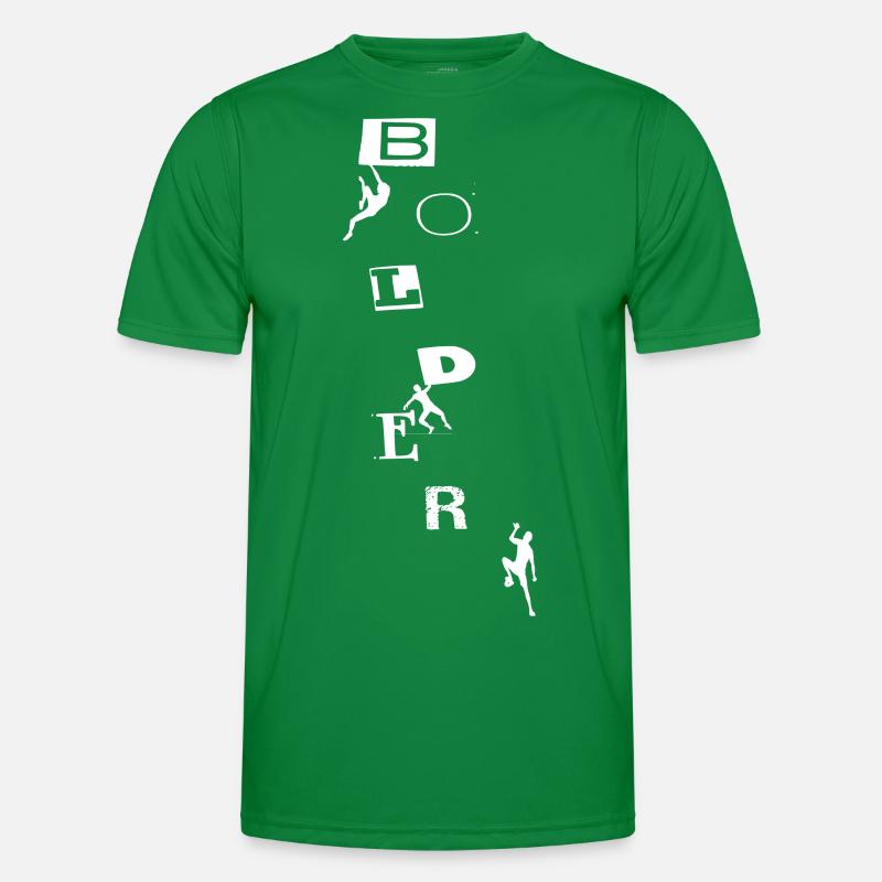 Boulder mit Klettergriffe Männer Funktions-T-Shirt