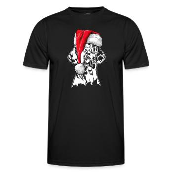 Père Noël Grand Dague Chiens de Noël Wilsigns - T-shirt sport Homme - noir - Devant - AI Model Male 178 dark (178cm)