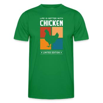 Chicken - Männer Funktions-T-Shirt - Kelly Green - Vorne - AI Model Male 178 dark (178cm)