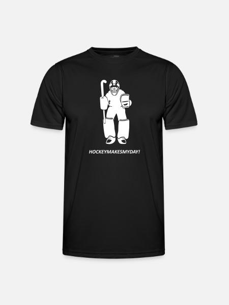Field hockey goalkeeper - Men's Functional T-Shirt - black