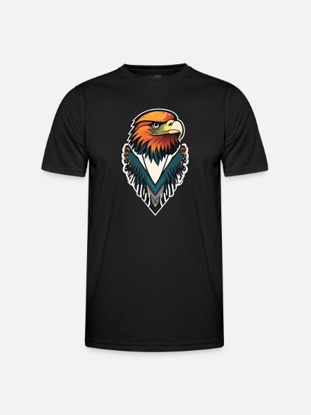 Adler - Männer Funktions-T-Shirt - Schwarz