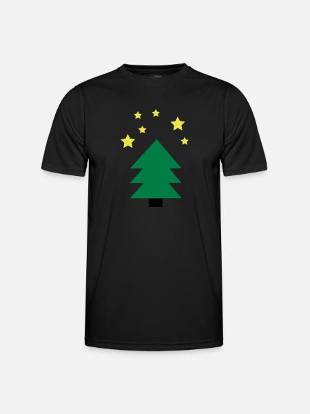 Christmas tree green - Men's Functional T-Shirt - black