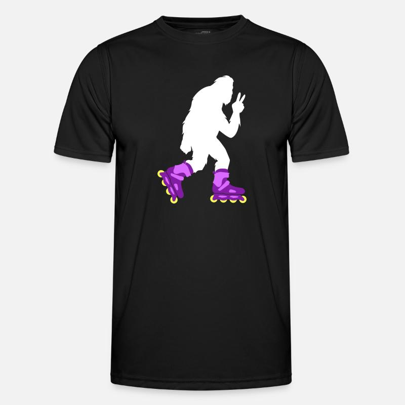Bigfoot Roller Skating Roller Derby Gift - Men's Functional T-Shirt - black